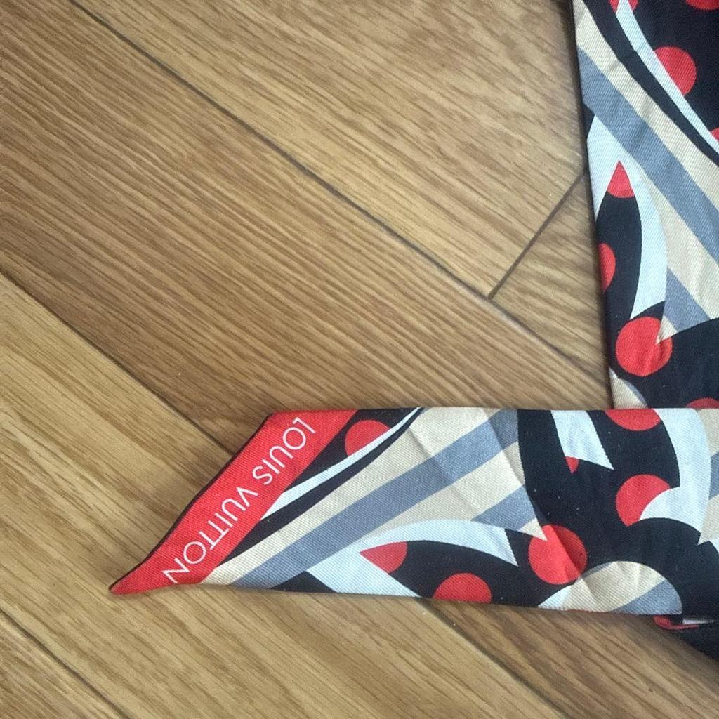 Used LOUIS VUITTON Louis Vuitton Bando Scarf Monogram Flower Pattern Twilly