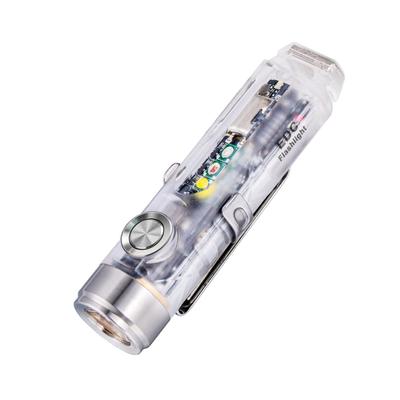 RovyVon A8 Kapesní svítilna 650 lumenů S vysokým světelným tokem Dobíjecí klíčenka Svítilna s režimem uzamčení Červená Vodotěsná pro domov venkovní