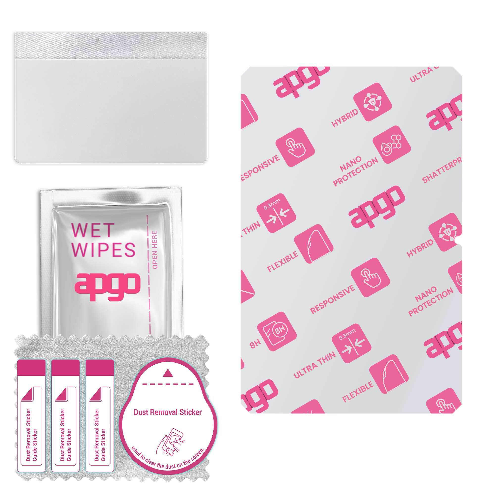 

apgo Ultra-Clear Hybrid protective glass compatible with Doogee R10, flexible nano glass, great replacement for tempered glass, scratch-resistant, ful