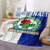1PC Custom Name Blackburn Rovers Patterned Flannel Blanket Suitable For All Seasons for Home Decor Warmth and Comfort Gifts Holiday Present