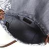 Pristine FENDI Shoulder Bag Mamma Baguette Small Gray denim Women 8BS105 Used