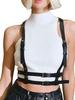 Sexy Harness Belt Leather Lingerie Body Harness Bondage Cage Chest Belt Suspender Goth Fetish Rave Outfit Women Accessorie