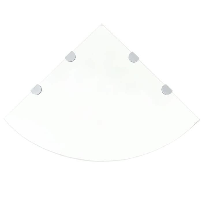 Étagère d'angle - vidaXL - Verre transparent - 45x45 cm - 8 mm d'épaisseur - Facile à installer
