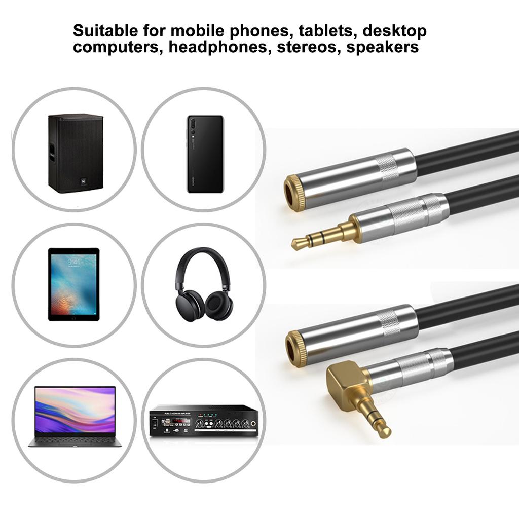 Professional 3.5mm Cable for Microphones and Phones Male to Female Connectors Wire 3.5 AUX Cord Multiple Length