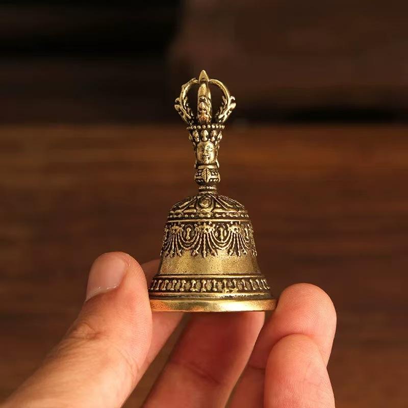 Messingglocke, Dämonenvertreibende Glocke, Auto-Windspiel, Tibetischer Stil Bronze-Glocke, Kreatives Geschenk, Zubehör für Heimdekoration
