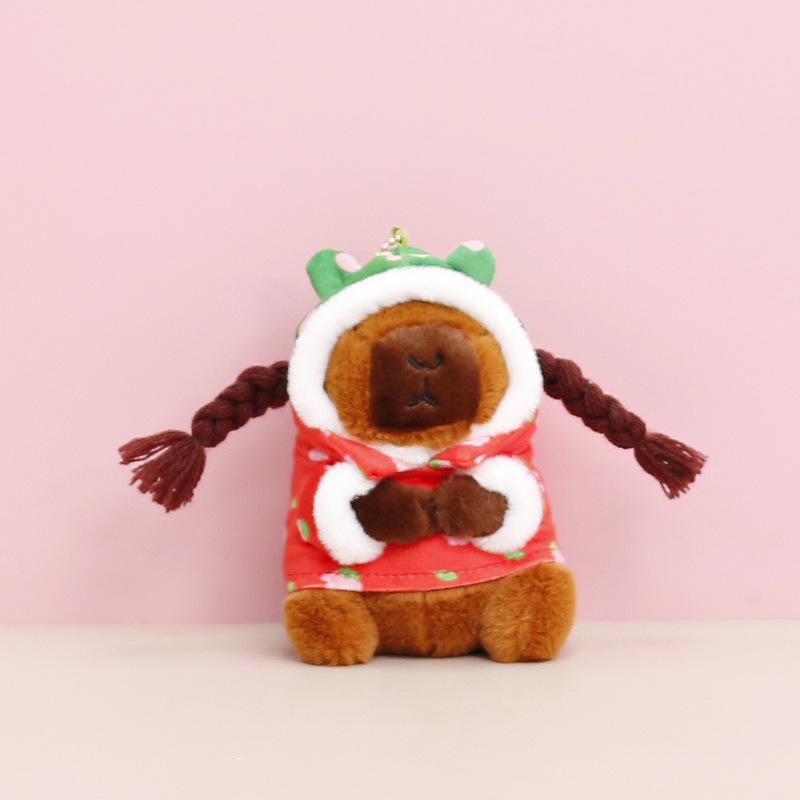 Capybara Plush Toy - Cute Rodent Doll Gift with Mini Pendant