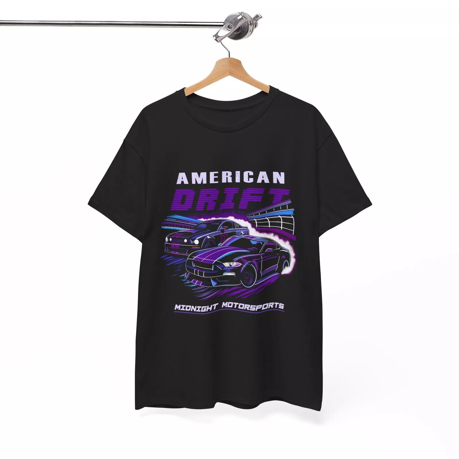 American Drift S197 Mustangs New Edge Retro Neon Style Drift Car Graphic T Shirt 3XL