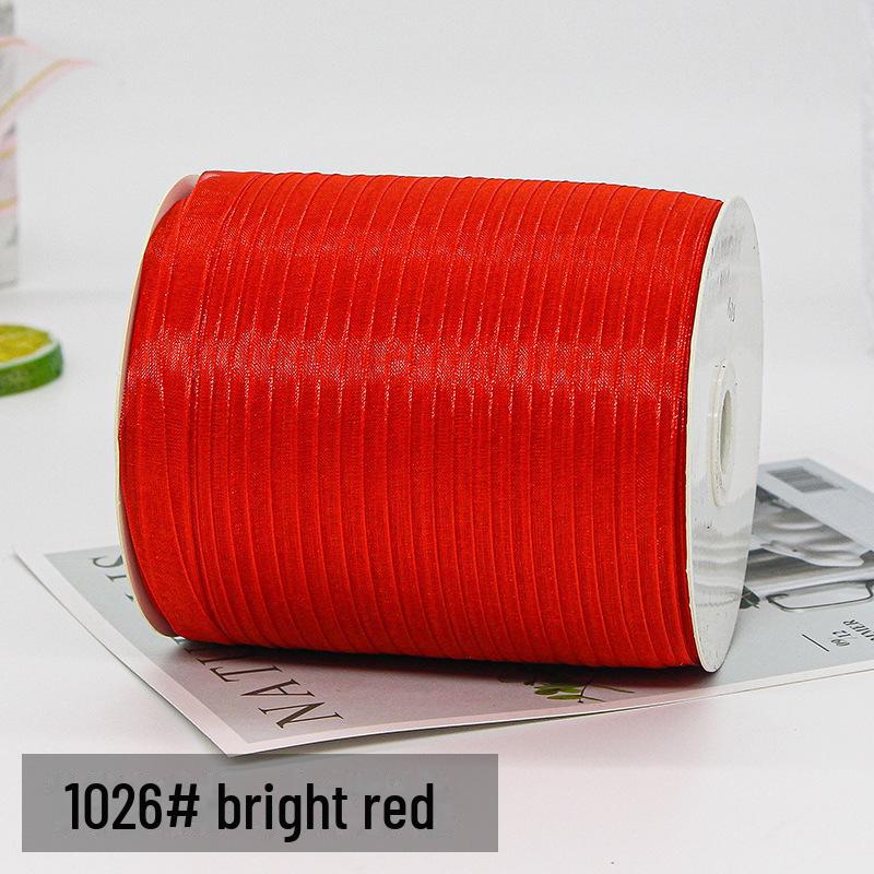 Red Chiffon Ribbon Gift Box Packaging for DIY and Cake Baking