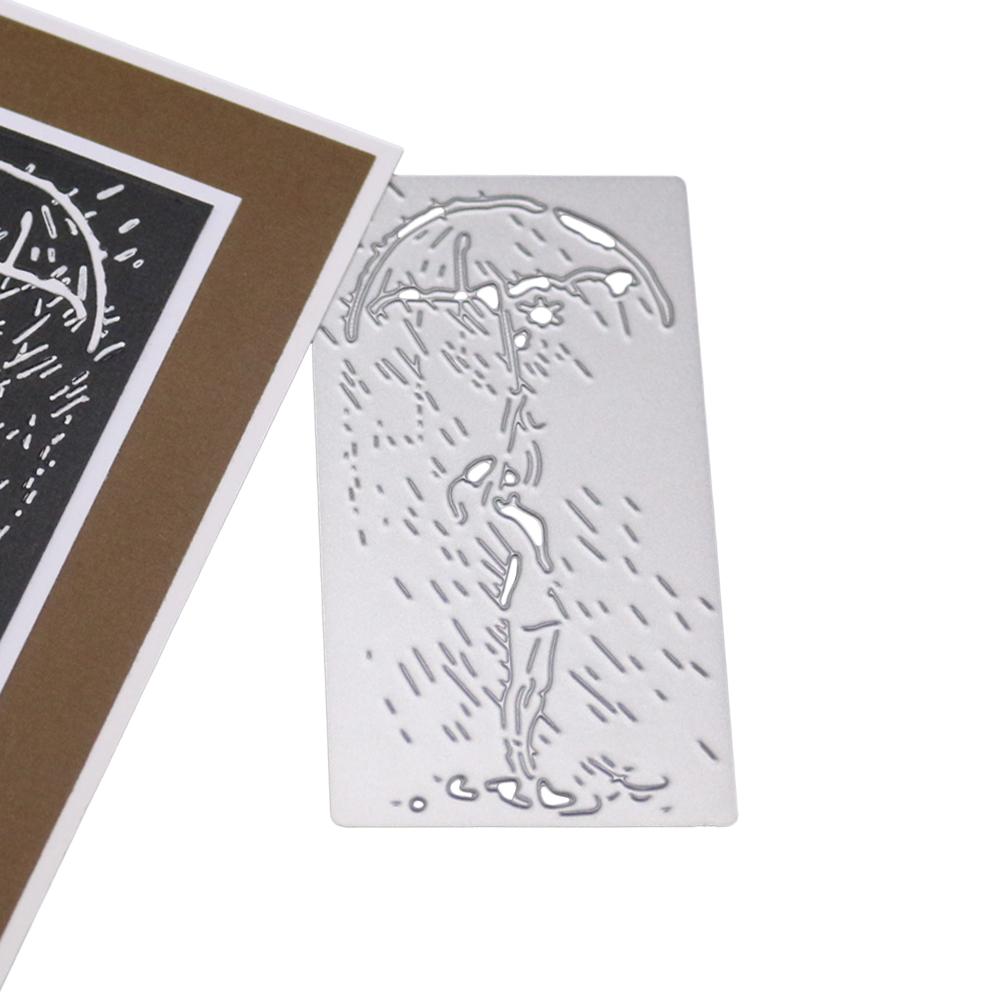 Raise the Umbrella High Frame Metal Silvery Stencil Embossing Cutting Dies For Diy Scrapbooking Paper Album Cards Making