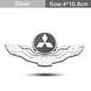 For Mitsubishi Lancer 9 10 ASX L200 Colt Pajero Outlander Eclipse Car Side Sticker Trunk Badge Wings Shape Decal Auto Decoration EX8