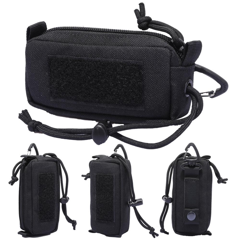 Taktische Camouflage Schlüssel- und Münztasche: Multifunktionale EDC Kordelzugtasche für Outdoor-Sport.