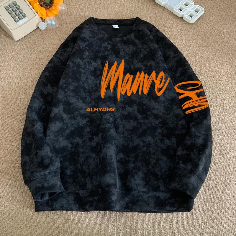 2025 Men s Trendy Loose Heavyweight Round Neck Hoodie - Autumn/Winter Long Sleeve T-Shirt 2XL