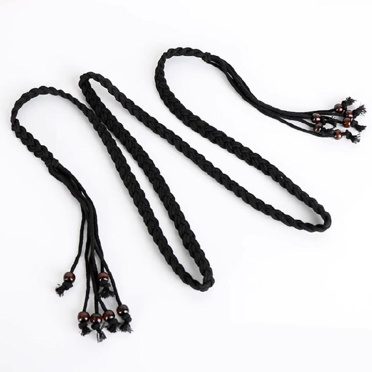 Breathable Cotton Waistband Handwoven Adjustable Waist Rope Belt Bohemian Waist Cord For Women Teens Girl Various Styles