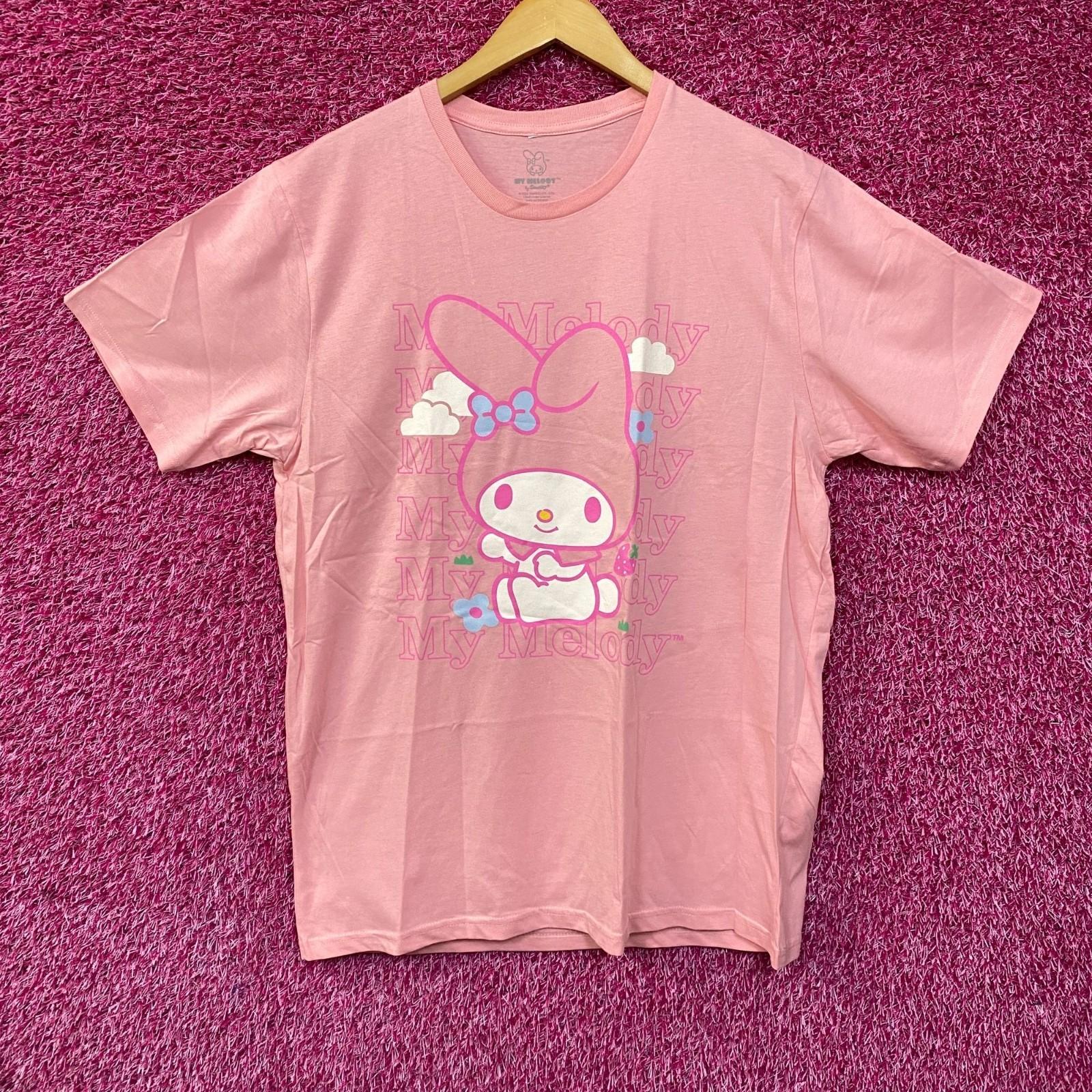 Санрио Моя Мелоди Милый Графический Дизайн Розовая Футболка S