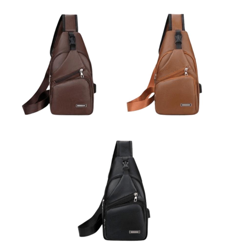 USB Charging Men Chest Bag Multifunctional Single Shoulder Bag Travel Use
