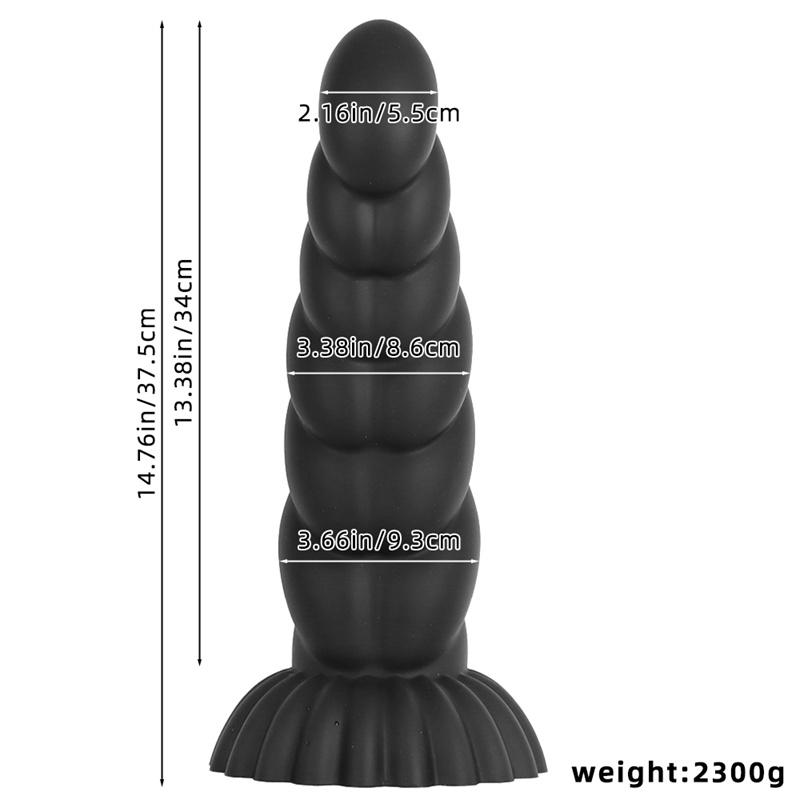 Silicone Black Extra Large Thick Anal Plug Penis Soft Thick Anal Plug Back Yard Fisting Anal Expander Male and Female Anal Masturbation