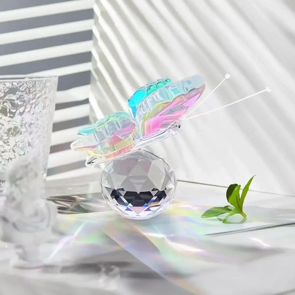 1pc-Beautiful Decorations Craft Crystal Butterfly Pendant Crystal Small Animals