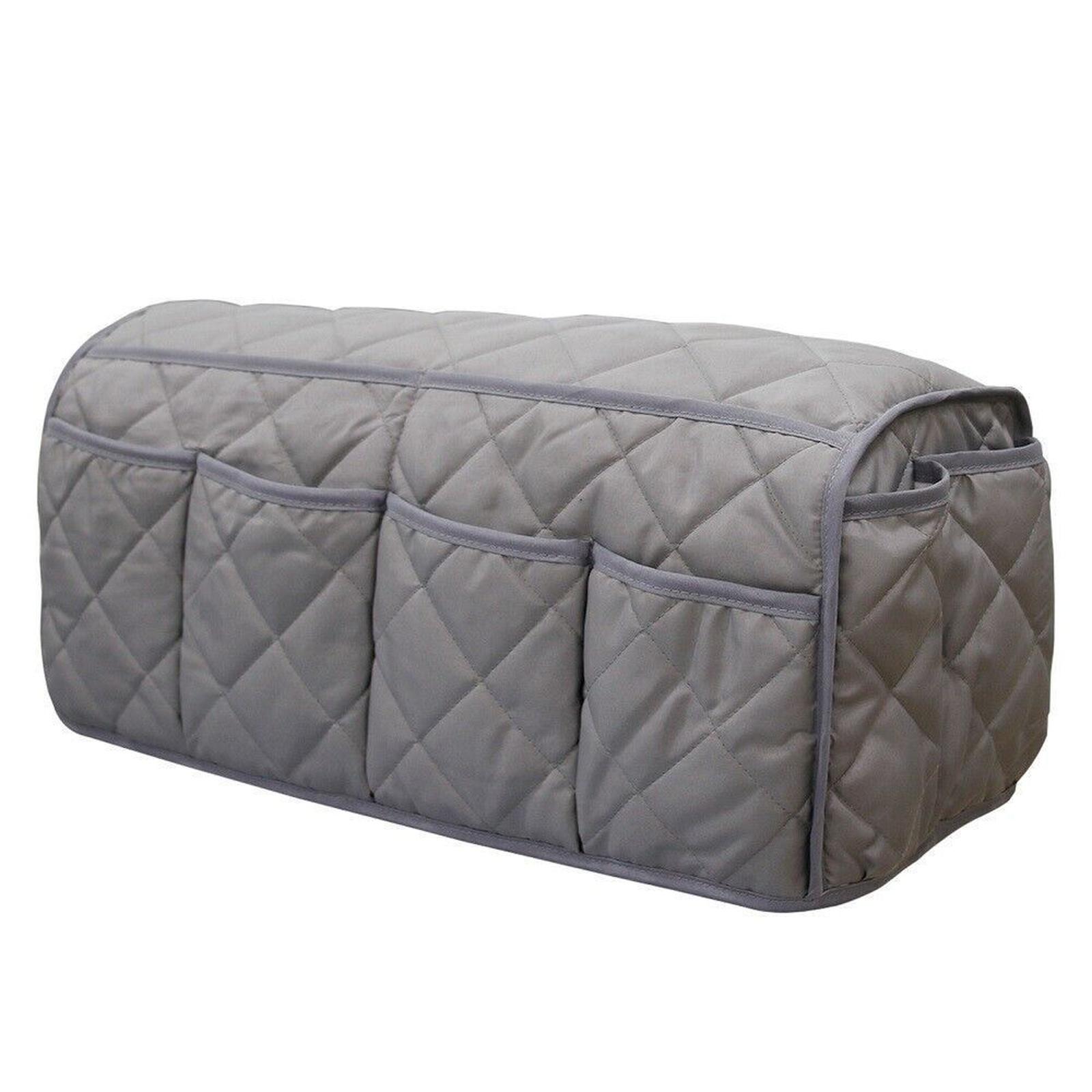 Home Quilted Sofa Armrest Organizer Living Room Multi Pocket Side Storage Bag Remote Control Durable Chair Hanging Caddy One Size