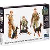 Master Box 1/35 Scale US Marine Corps (3 Figures) Pacific War Doberman (3 Figures) Plastic Model Kit MB35155