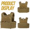 OneTigris Adjustable Tactical Vest 500D Nylon MOLLE Plate Carrier with Quick-Release Straps Breathable Military Gear for Men