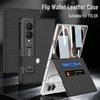 Samsung ZFold8 Magnetic Flip Leather Wallet Case with Card Holder and Stand.