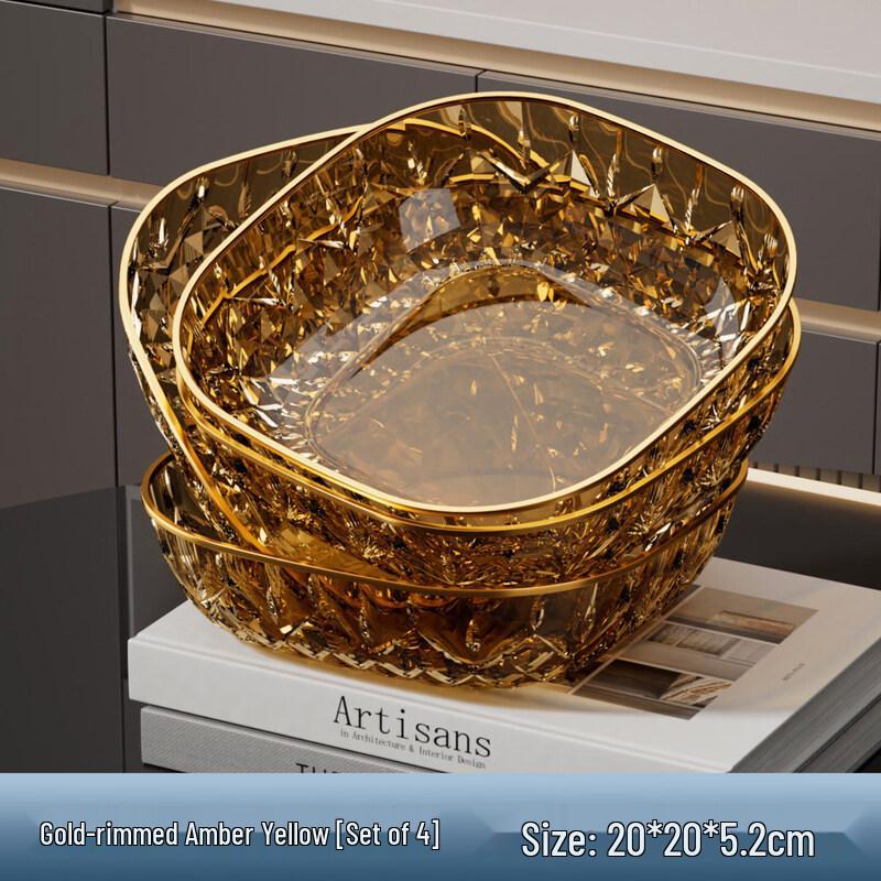 Trendy Diamond Texture Plastic Fruit & Candy Dish
