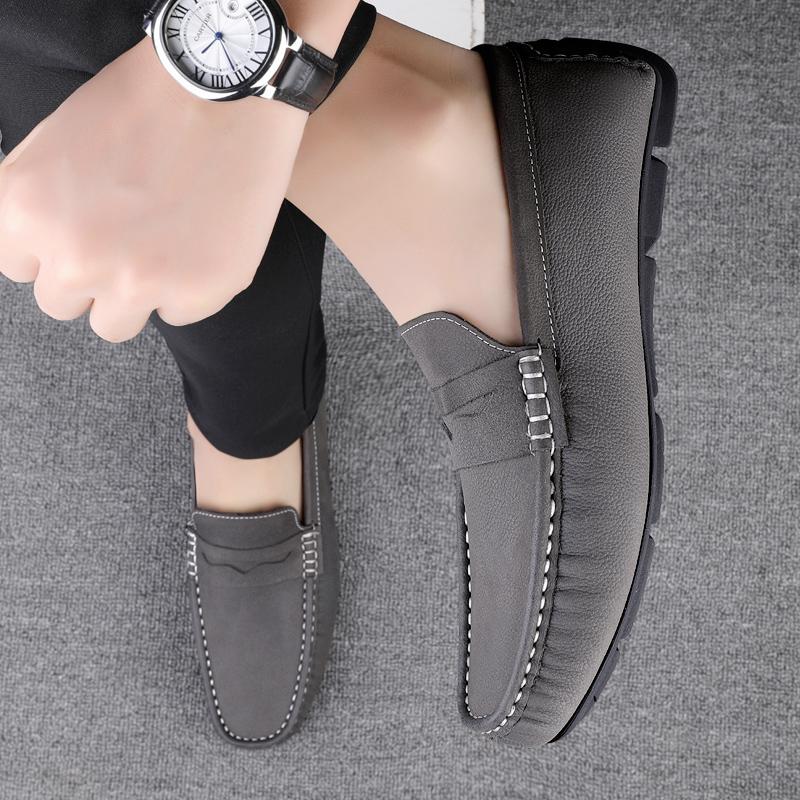 Fashion Genuine Leather Men Casual Shoes Men New Loafers Mens High Quality Slip On Shoes All-match Male Comfortable Driving Footwear