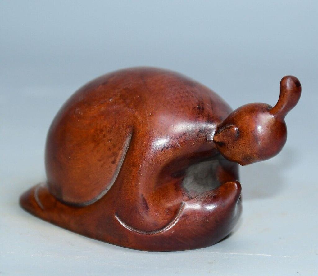 Chinese Antique Boxwood Wood Carving Exquisite Statue Collection Nice Art Work