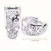 European and American Fashionable Women's Simple Retro Hollow Four Leaf Petal Ear Buckle, Personalized and Creative Exquisite Earrings