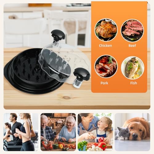 Chicken Shredder 9.6 Inch with Transparent Lid Food-Grade Chicken Meat Shredder Non-Slip Ergonomic Handle Time-Saving Kitchen Tool