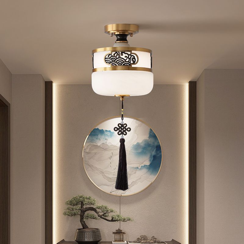 New Chinese-style corridor LED lights, Chinese-style circular ceiling lights, corridor lights, balcony stairwell entrance lights