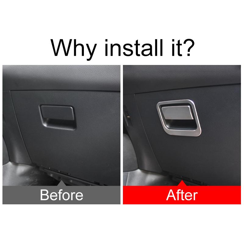 Stainless Steel Car Co-pilot Glove Storage Box Handle 3d Trim Trims For Toyota Corolla E210      2024 Hybrid