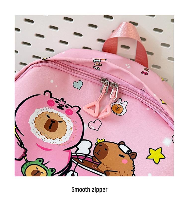 2025 Trendy Capybara Print Backpack: Cute, Fashionable, Versatile Double Shoulder Bag with Large Capacity for Students