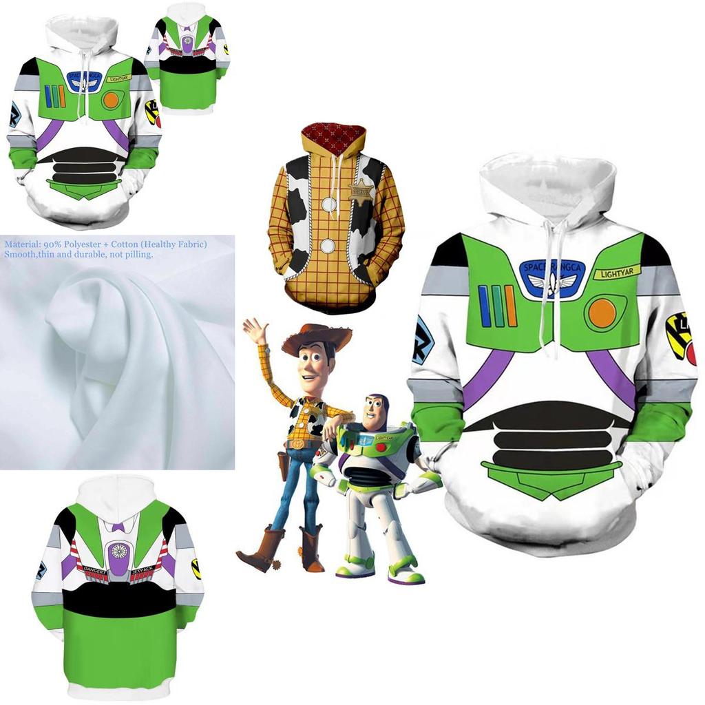 Toy Story Buzz Lightyear Hoodie Sweatshirt Cosplay Costume Pullover With Vibrant 3d Digital Print