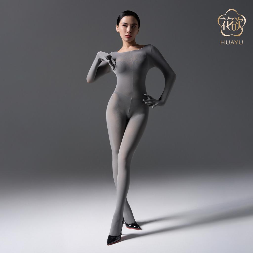 Autumn Winter Goose Down Bodysuit Sexy Unisex Warm Full Body Tight Stockings Lingerie Plus Size Open Crotch Erotic Wear