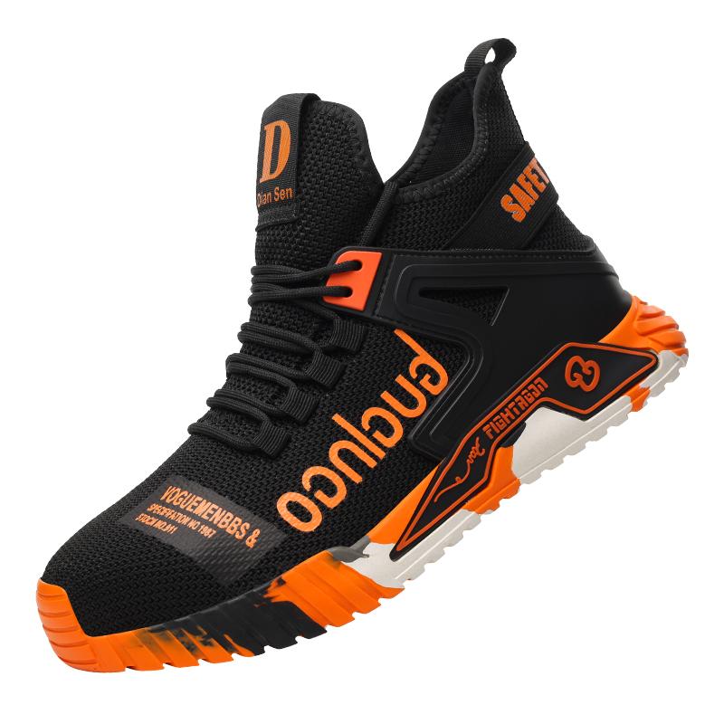 

Мужская спецобувь с высоким верхом и стальным подноском, защищающая от ударов, мужские рабочие кроссовки, устойчивая к проколам, неубиваемая обувь, дропшиппинг 40