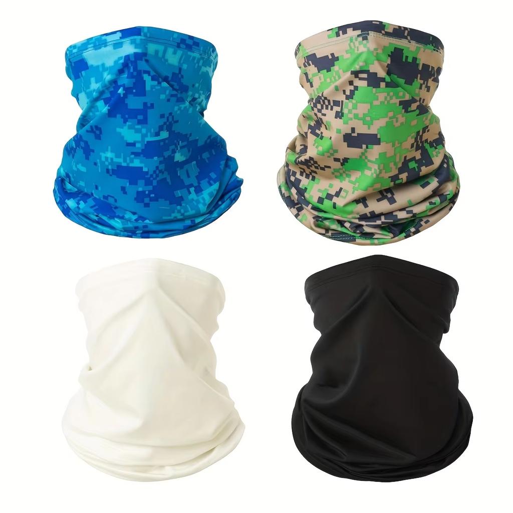 4 Stück Radfahren Sonnenschutzmasken für Männer und Frauen, Sport Radfahren Kopftücher, Angeln Winddicht Fahrrad Halsgamaschen.