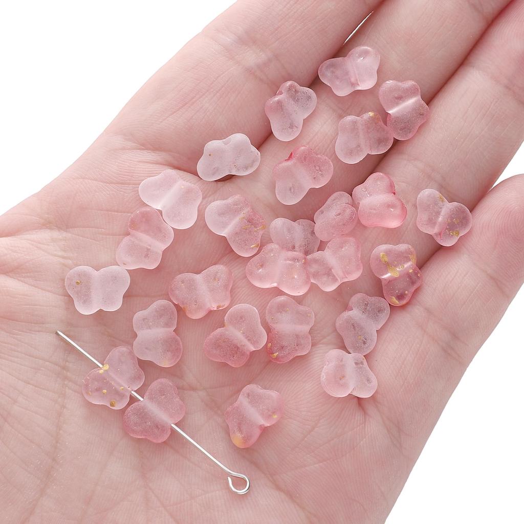 Cute Butterfly Acrylic Charms Assorted Beads for DIY Jewelry Craft 70 Pcs