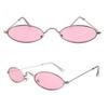 Small Sunglasses For Men Women Cute Sun Glasses Uv400 Narrow Oval Frame Black Yellow Pink Red Lens Sun Glasses
