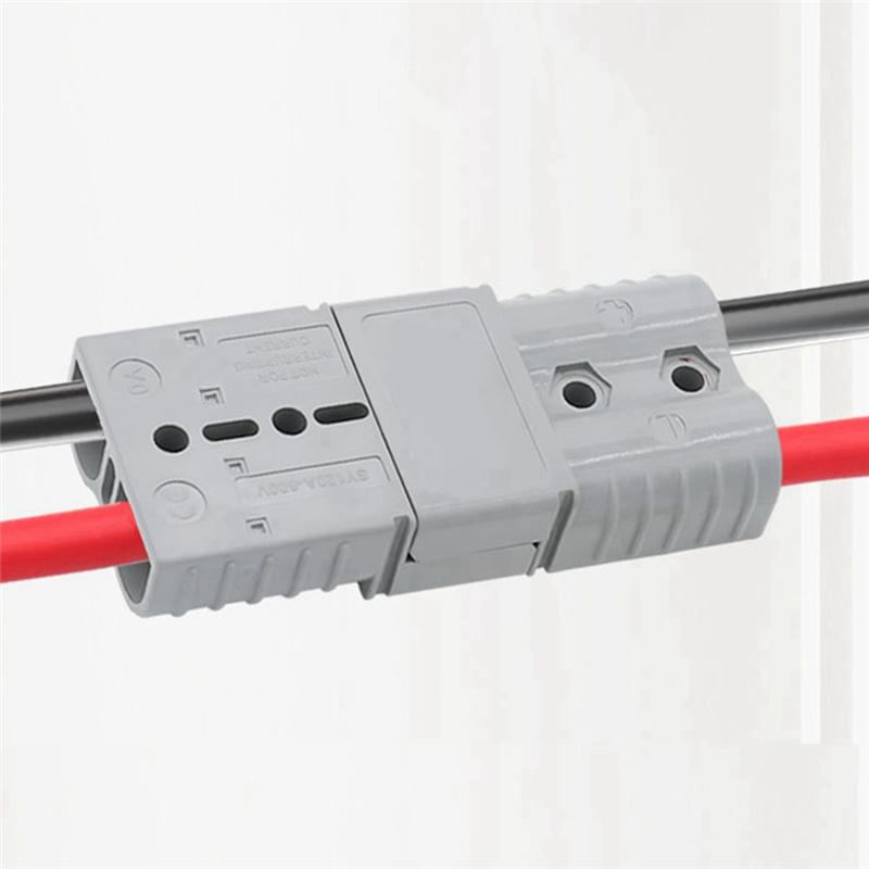 AD23-10PCS Anderson Style Plug Connector 120A With Anderson Handle Forklift Battery Charging Quick Connectors Kit Easy To Use Gr