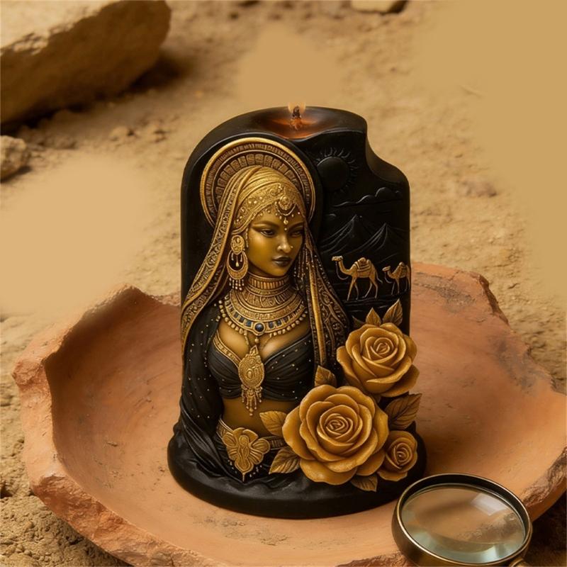 Arabian Lady Silicone Candle Molds For Handmade Candle Soap Holiday Gift Festival Decorations And Resin Casting