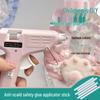 Child-Safe Electric Glue Gun with Anti-Scald Design for Home and Craft Use - Includes Quick-Melting 7mm Glue Sticks