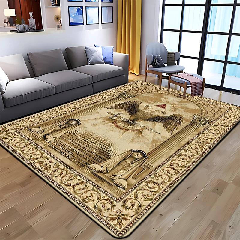 Masonic Illuminati Printed Pattern Rug Baby Play Crawl Floor Mats Living Room Carpets Decoration Fitness Pet Anti-slip Carpet