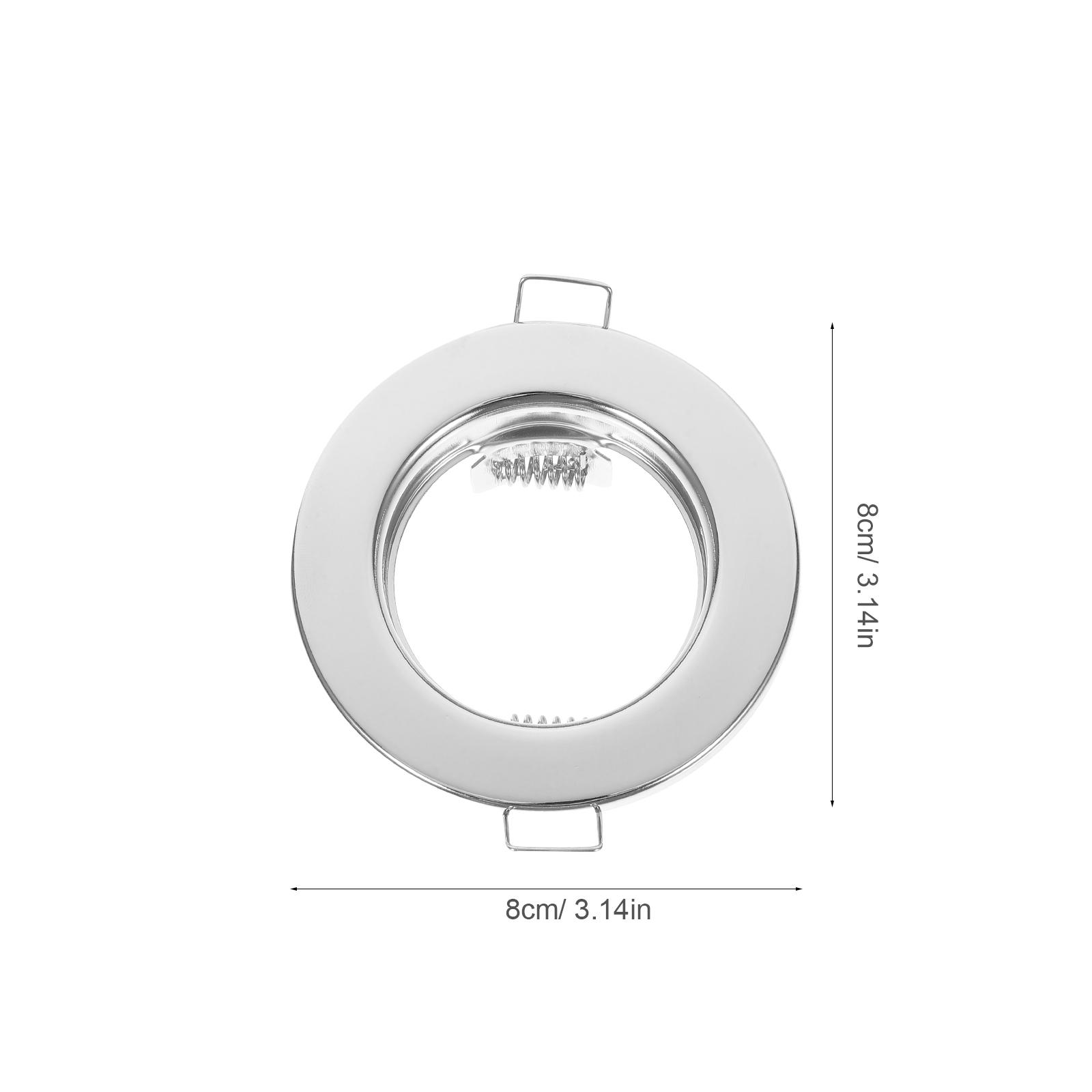 

Recessed Light Housing Trim Shell for LED Spotlights GU10 MR16 Metal Ceiling Lamp Clips Easy Install Modern Design Square срібний