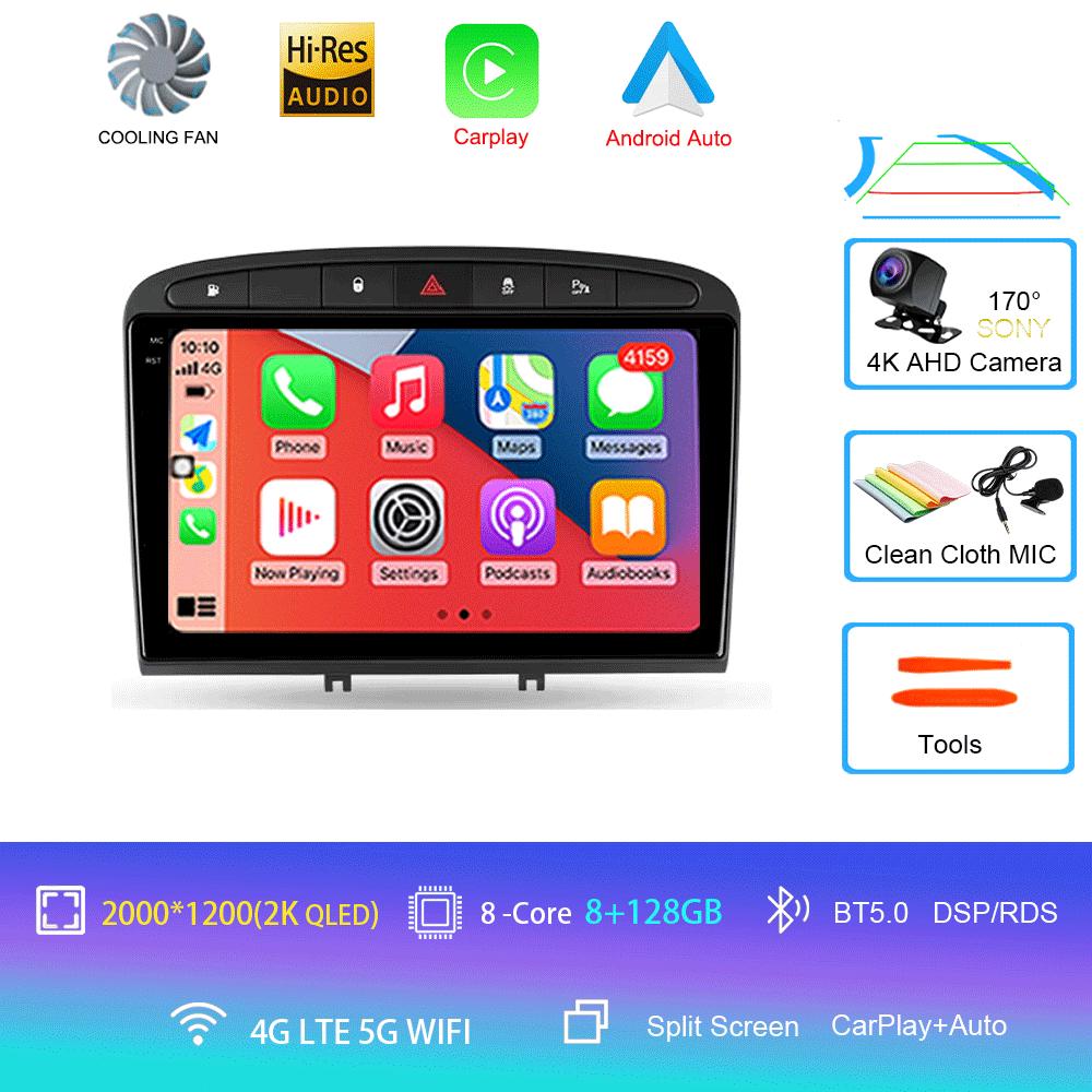 Android 14 Carplay Auto For Peugeot 308 308SW 2007-2015 408 2012-2020 GPS Car Radio Multimedia Video Player Stereo WIFI+4G DSP