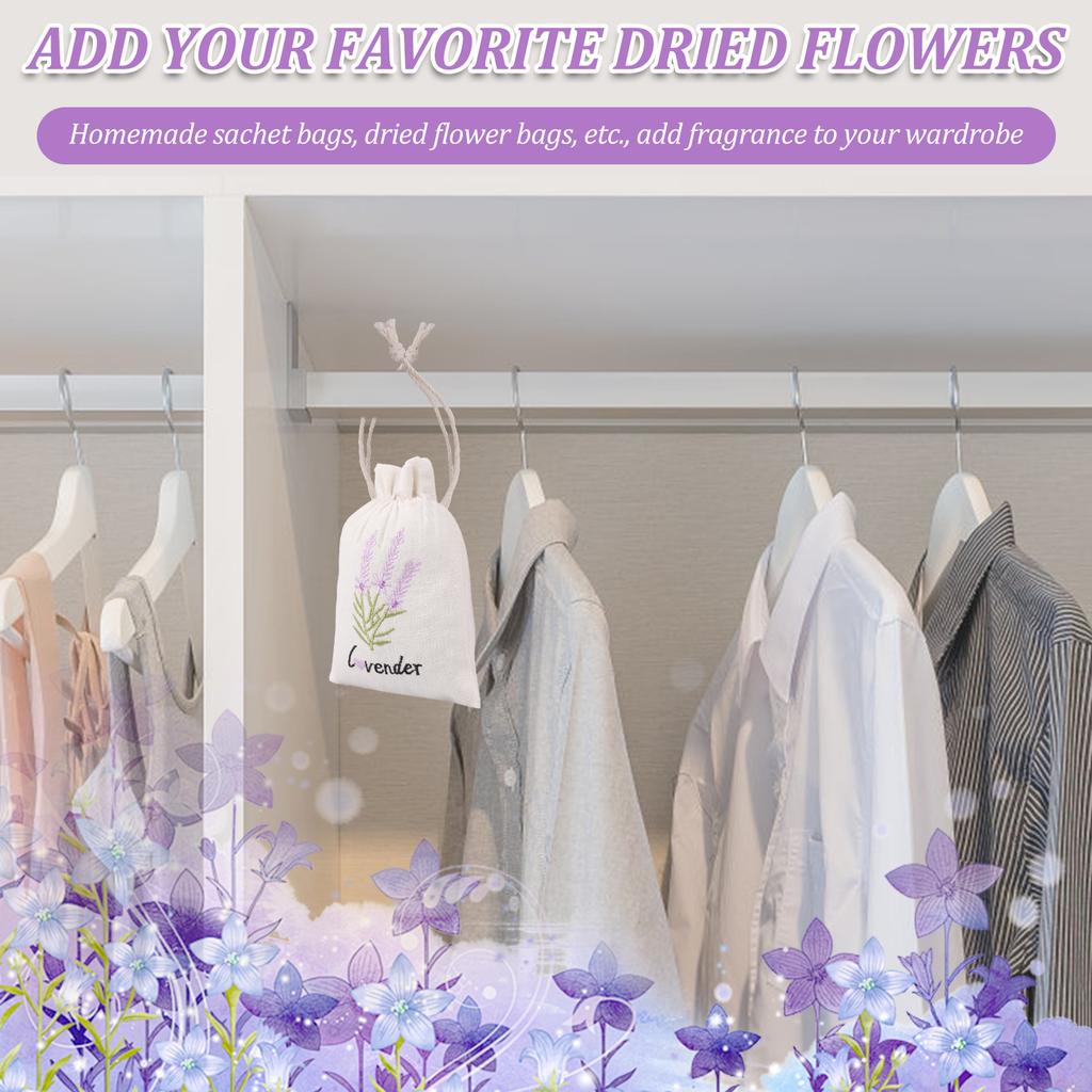 16Pcs Linen Drawstring Bag Portable Breathable Vanilla Spice Bag 10x14 CM Multi-purpose Jewelry Herb Wedding Gift Storage Bags