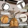 1pc Glass Watering Spray Bottle, Vintage Bronze Plastic Top Pump Watering Can Glass Spary Bottle Plant Mister, For House Plants,