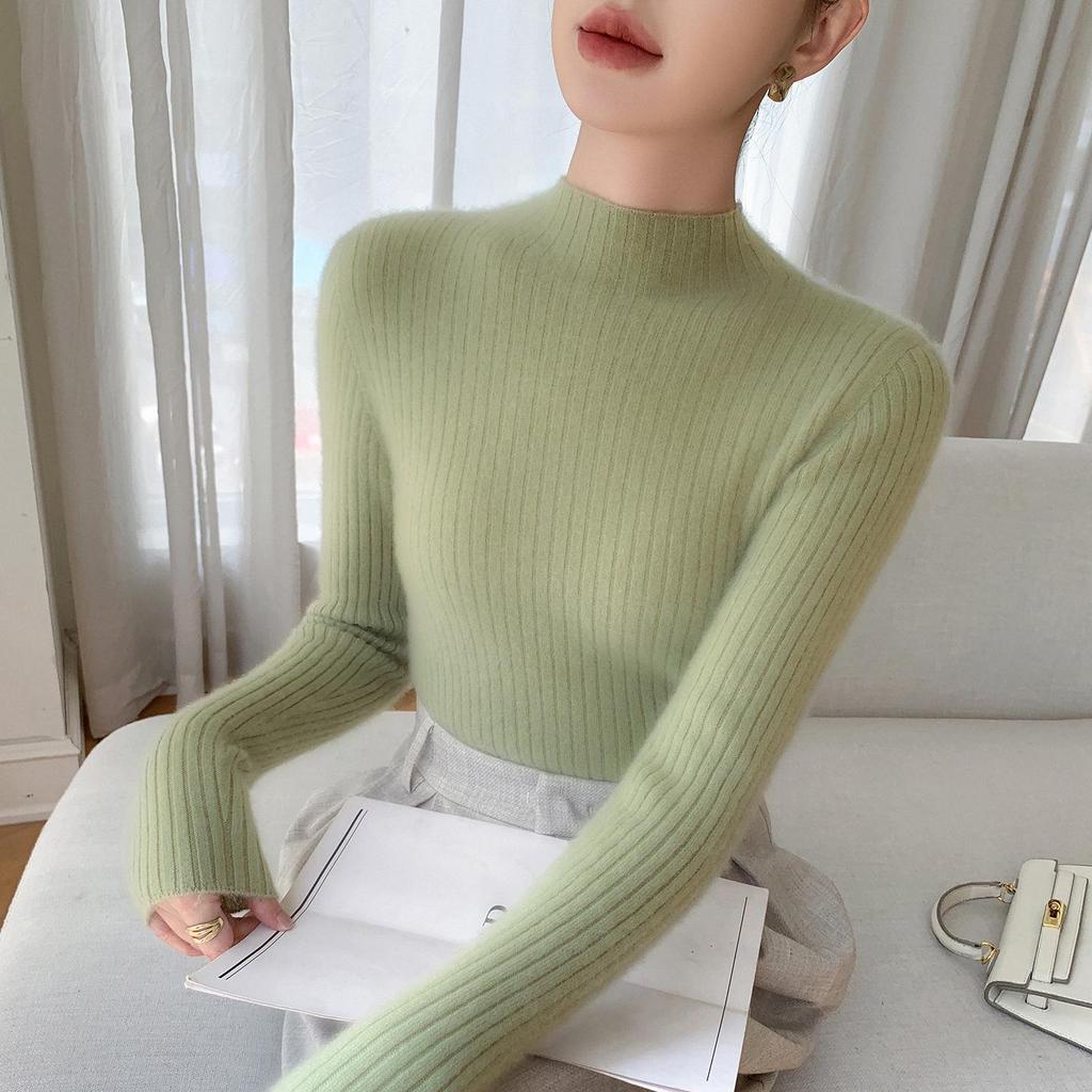 2025 Women's Cashmere Half-High Collar Slimming Sweater