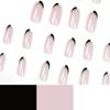 Wearing Nail Art Simple French Nail Film Black and White Wearable Nail Film Finished Product Press On Nails