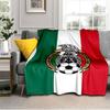 Mexico Football Team Emblem Printed Throws Blanket Soft Flannel Blankets for Couch Bed Gifts for Men Women Picnic Blanket Christmas Gifts